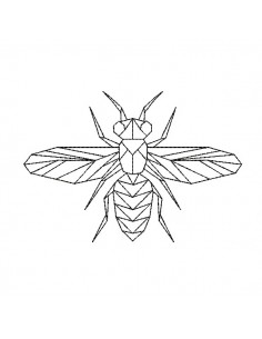 machine embroidery design origami bee