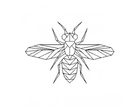 machine embroidery design origami bee