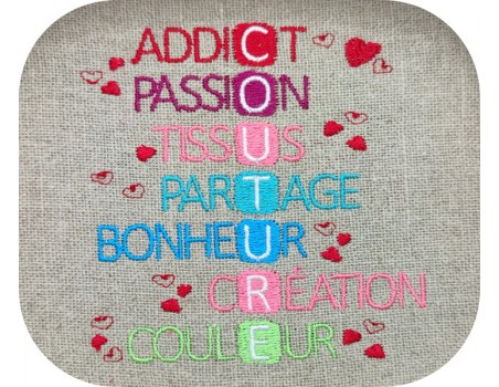 machine embroidery design sewing  acrostic