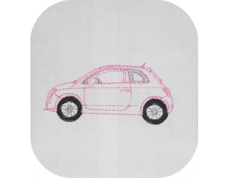 Motif de broderie voiture