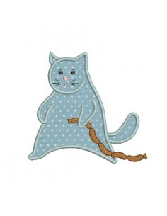Motif de broderie chat