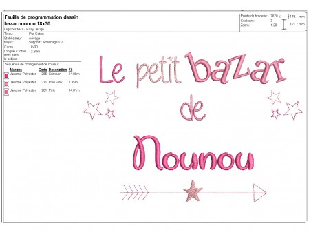 machine embroidery design text maternal assistant Bazaar