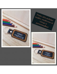 machine embroidery design customizable school slate keychains ith