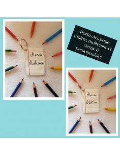 machine embroidery design customizable school sheet keychains ith