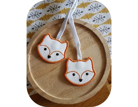 machine embroidery design  fox head ith