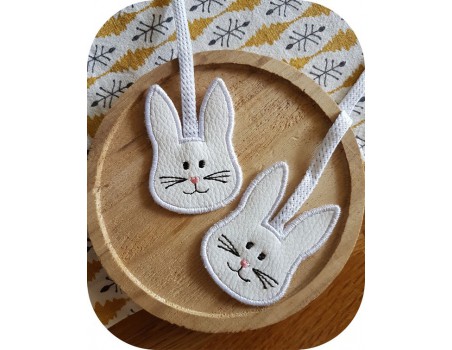 machine embroidery design  rabbit head  ith