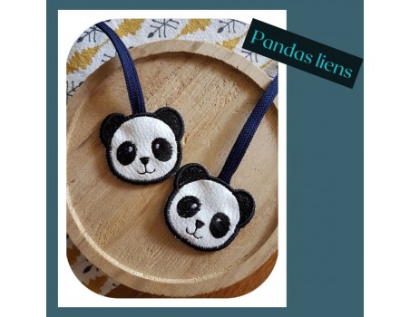 machine embroidery design panda head ith