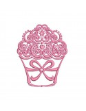 Motif de broderie gâteau