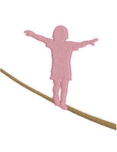 Motif de broderie acrobate