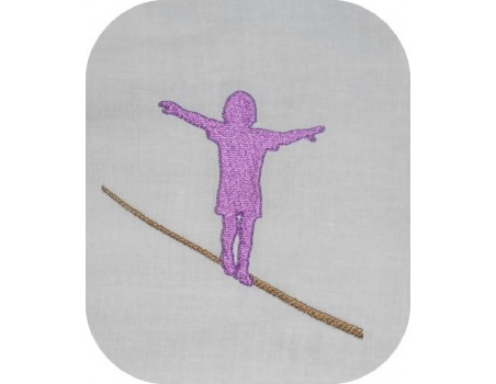 Motif de broderie acrobate