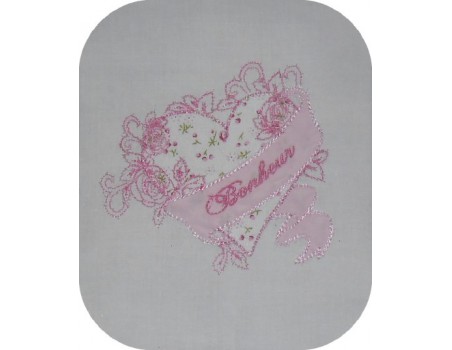 motif de broderie coeur bandeau