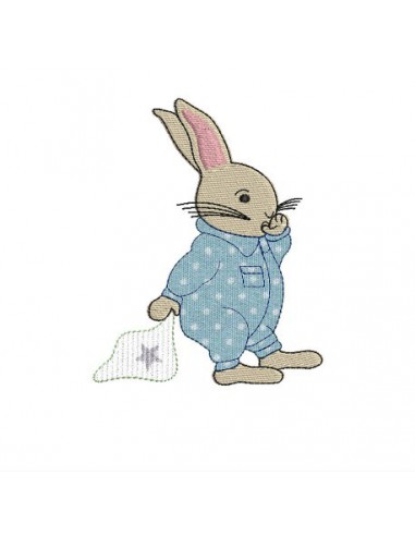 Motif de broderie bébé lapin