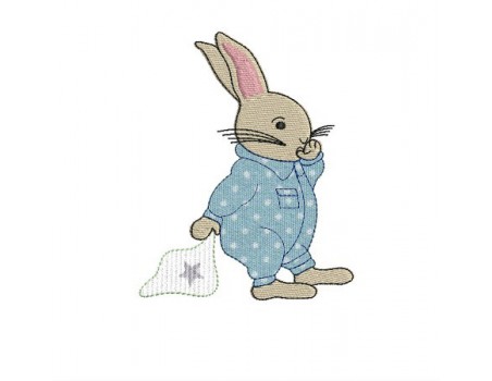 Motif de broderie bébé lapin