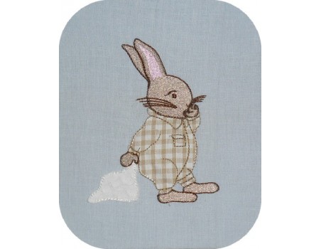 Motif de broderie bébé lapin