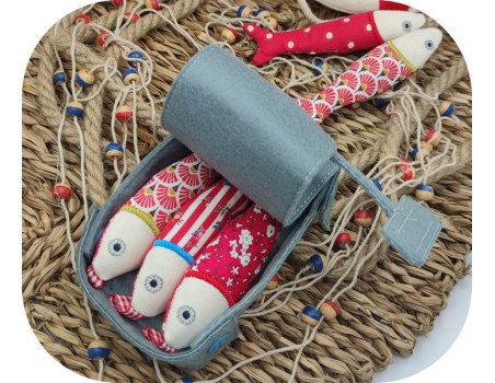 Motif de broderie machine  boite de sardines ITH