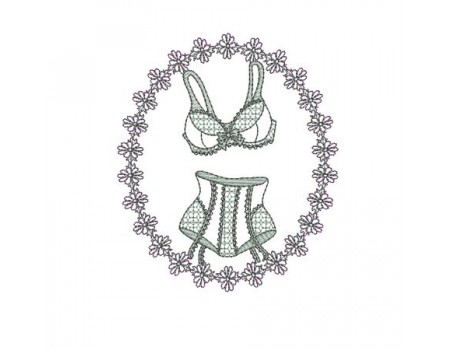 Lingerie appliquée 10x10cm