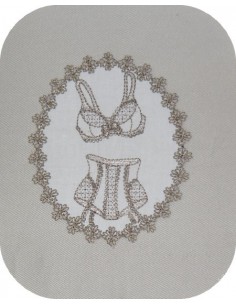 Motif de broderie lingerie gainante