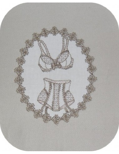 Motif de broderie lingerie gainante