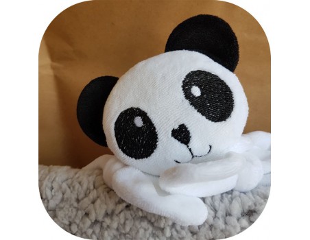 machine embroidery design panda head  ith