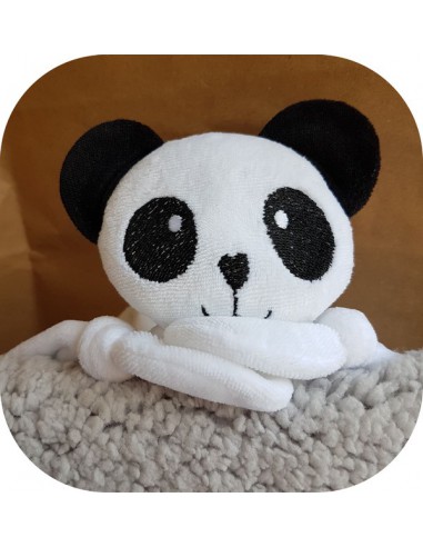 machine embroidery design panda head  ith