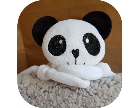 machine embroidery design panda head  ith