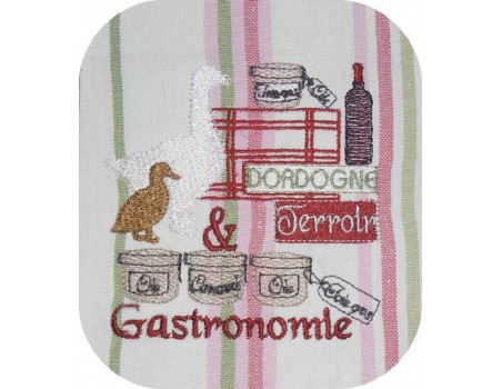 Motif de broderie  gastronomie Dordogne