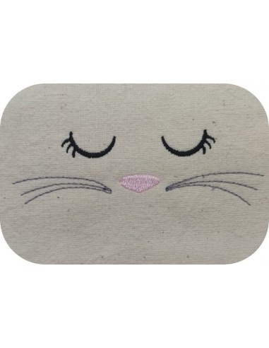 Motif De Broderie Tete Yeux Fermes