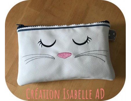 machine embroidery design  pencil case customizable ith