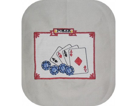 Motif de broderie poker