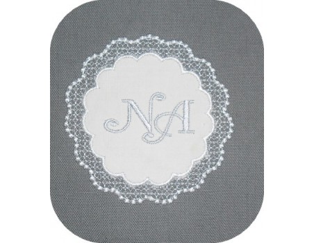 Motif de broderie cadre napperon