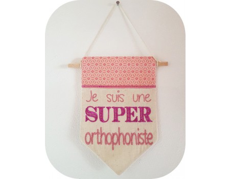 Motif de broderie  super orthophoniste femme