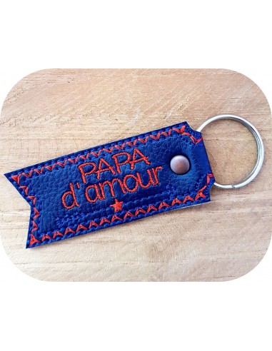 machine embroidery design  i love dad  keychains ith