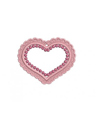 motif de broderie coeur musical