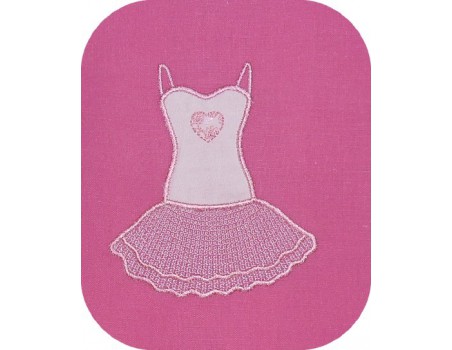 Motif de broderie tutu appliqué