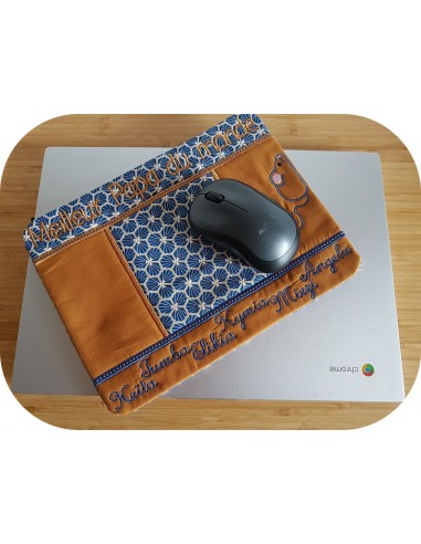 machine embroidery design ith mouse pad