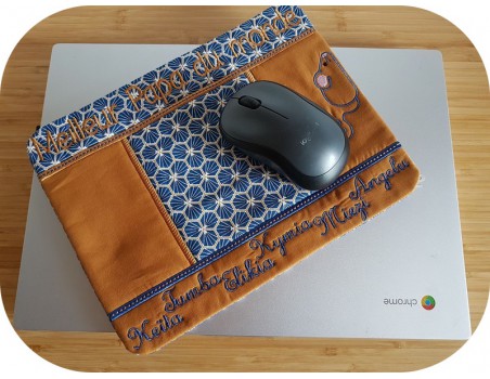 machine embroidery design ith mouse pad