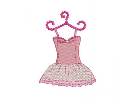 Motif de broderie tutu tule