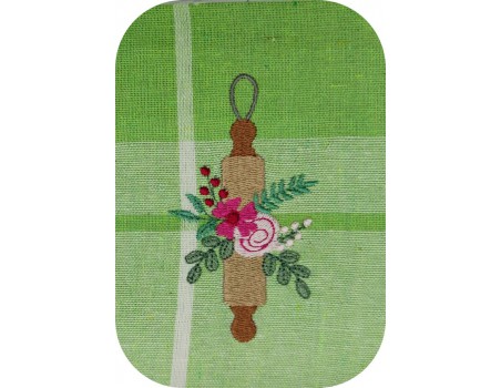 Motif de broderie machine rouleau fleuri