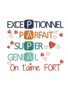 machine embroidery design acrostic dad