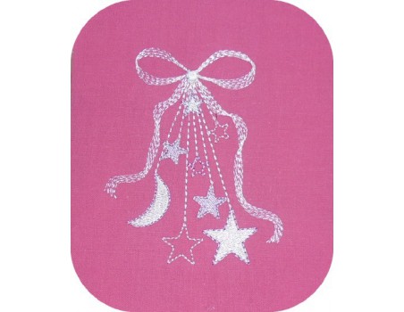 Motif de broderie branche d'étoiles