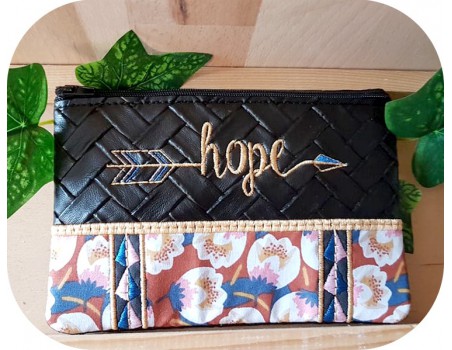 Motif de broderie machine ITH trousse Hope