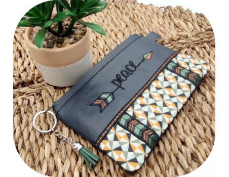 Motif de broderie machine ITH trousse Peace