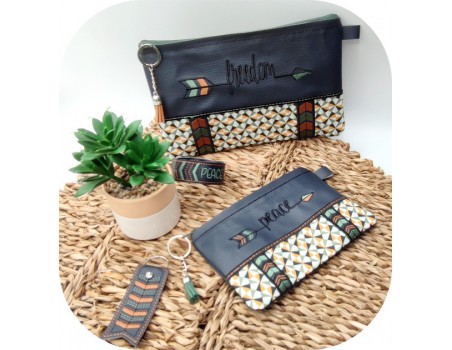 Motif de broderie machine ITH trousse Peace