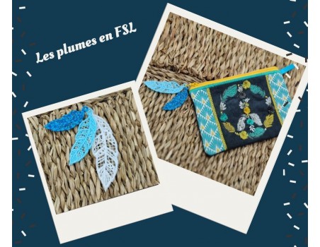 Motif de broderie machine plume  FSL