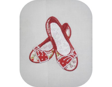 Motif de broderie appliqué ballerines