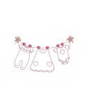 Motif de broderie linge fille