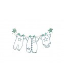 Motif de broderie linge garçon