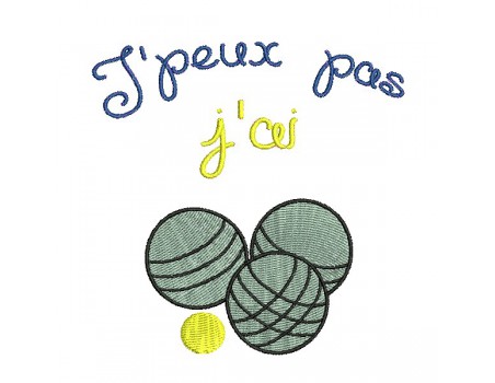 machine embroidery design petanque ball