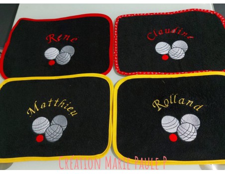 machine embroidery design petanque ball