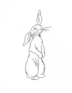 Motif de broderie lapin 